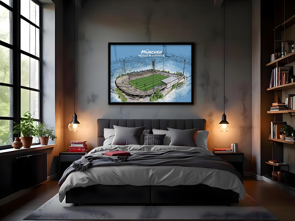 Stadion Poster München Art Print