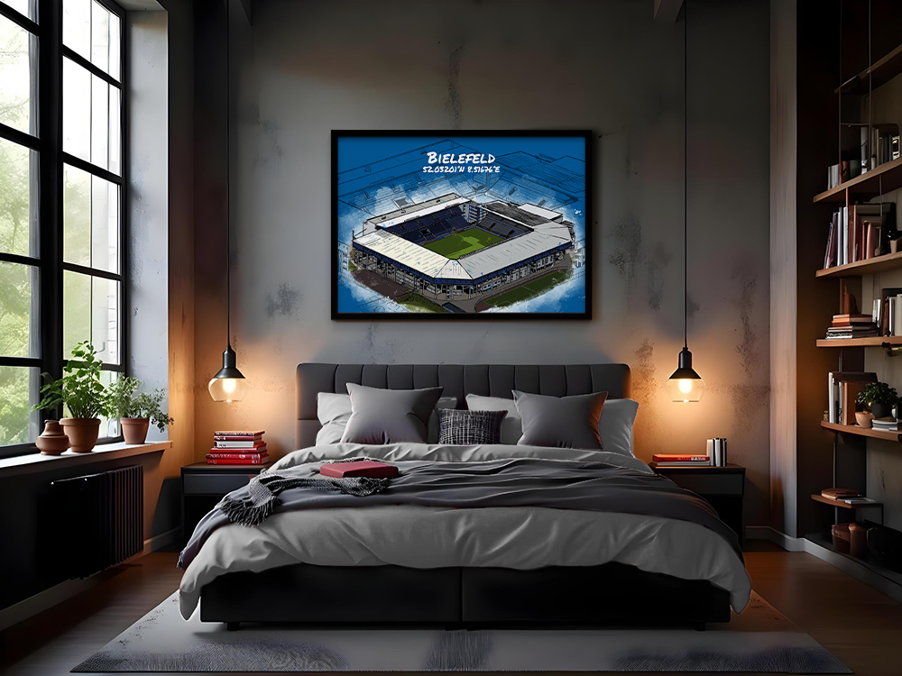 Stadion Poster Bielefeld Art Print