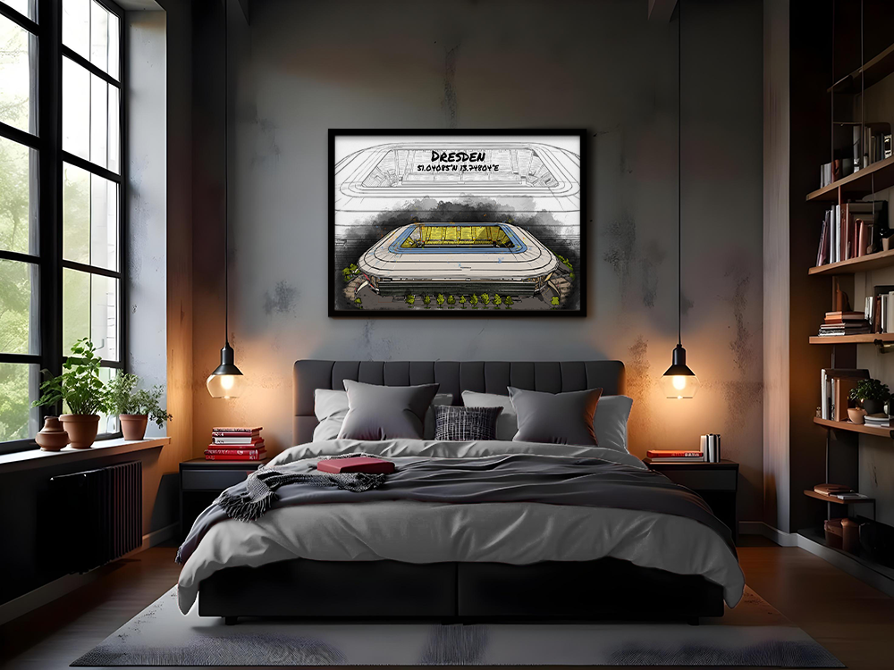 Stadion Poster Dresden Art Print