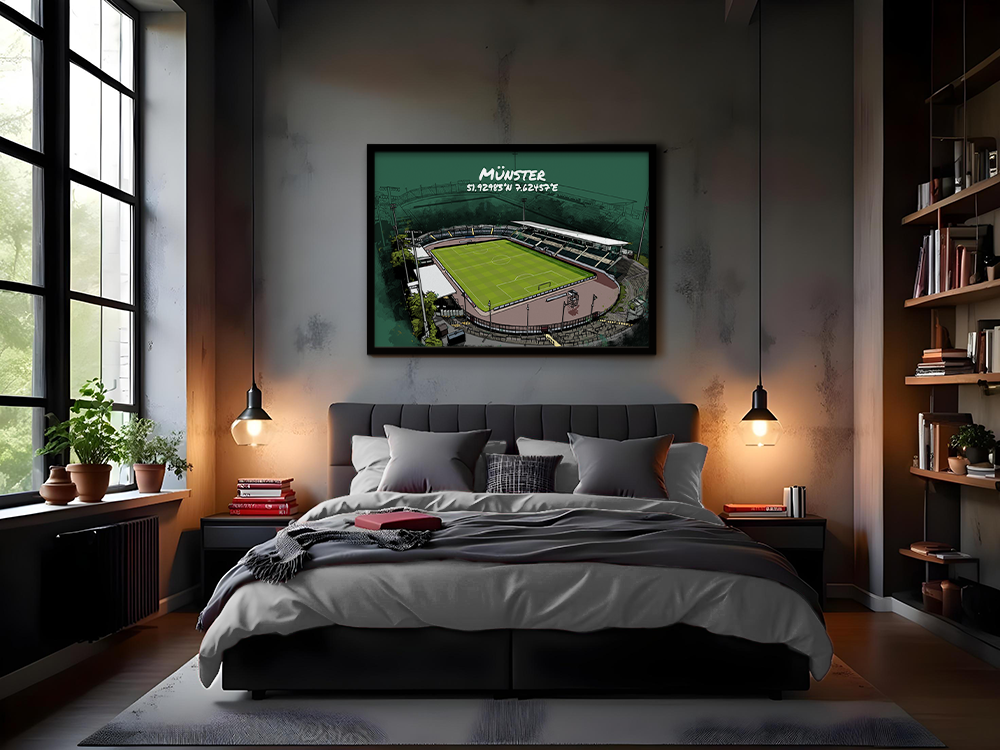 Stadion Poster Münster Art Print