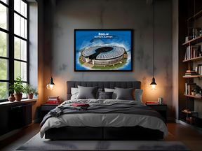 Stadion Poster Berlin Art Print