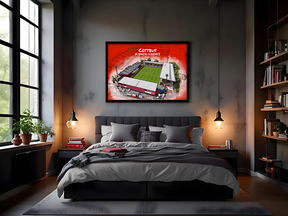 Stadion Poster Cottbus Art Print