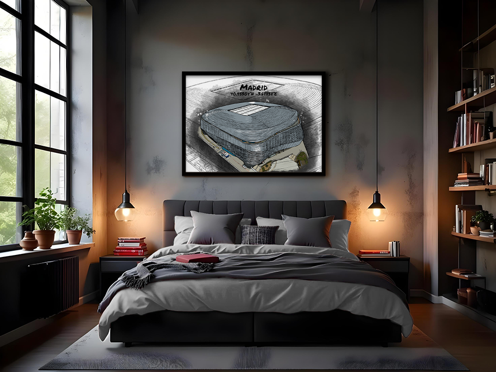 Stadion Poster Madrid Art Print - Nach Umbau