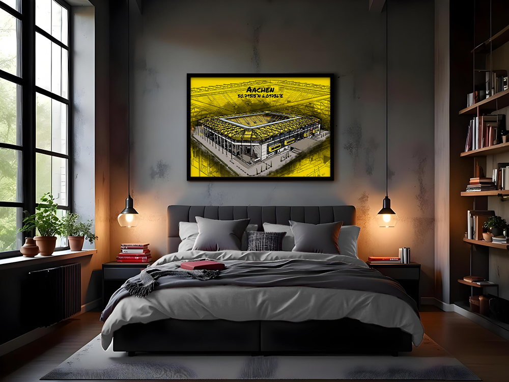 Stadion Poster Aachen Art Print