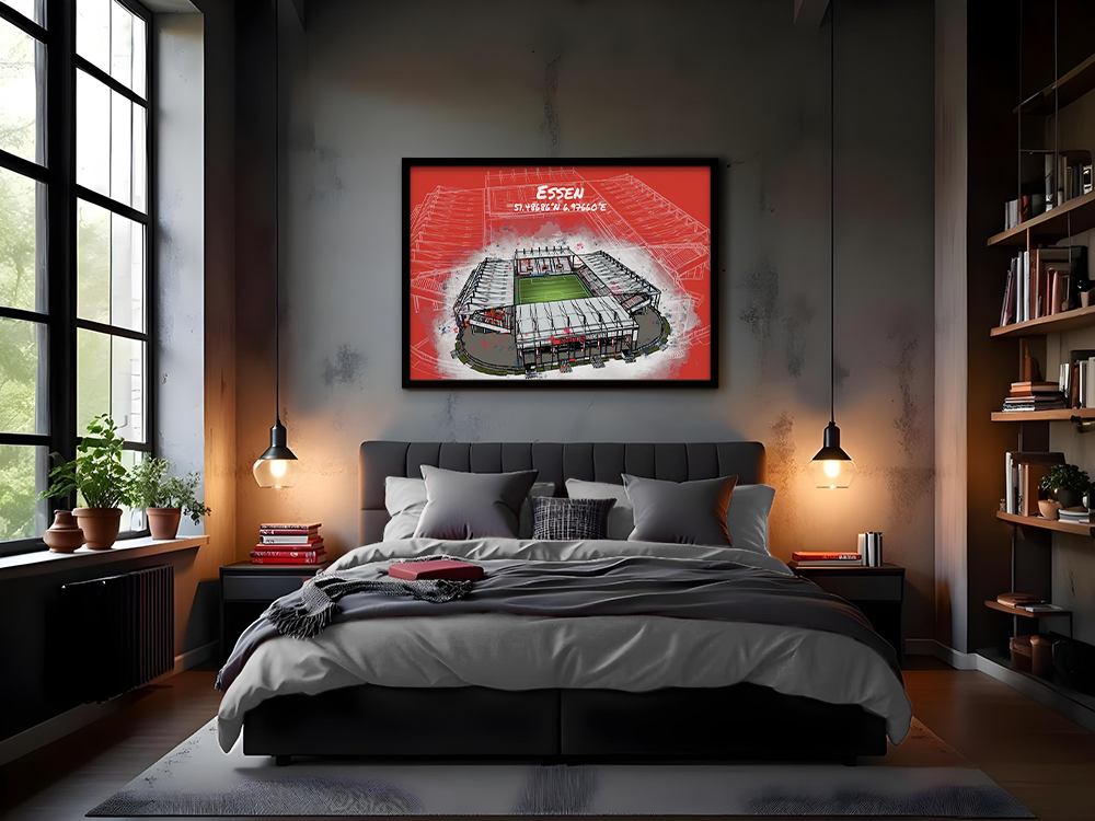 Stadion Poster Essen Art Print