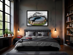 Stadion Poster Berlin Art Print