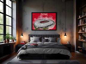 Stadion Poster Stuttgart Art Print