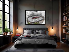 Stadion Poster Stuttgart Art Print
