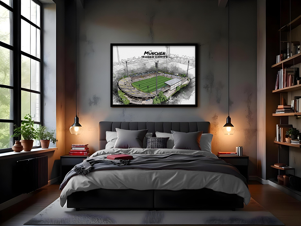 Stadion Poster München Art Print