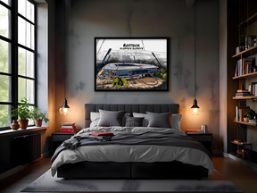 Stadion Poster Rostock Art Print