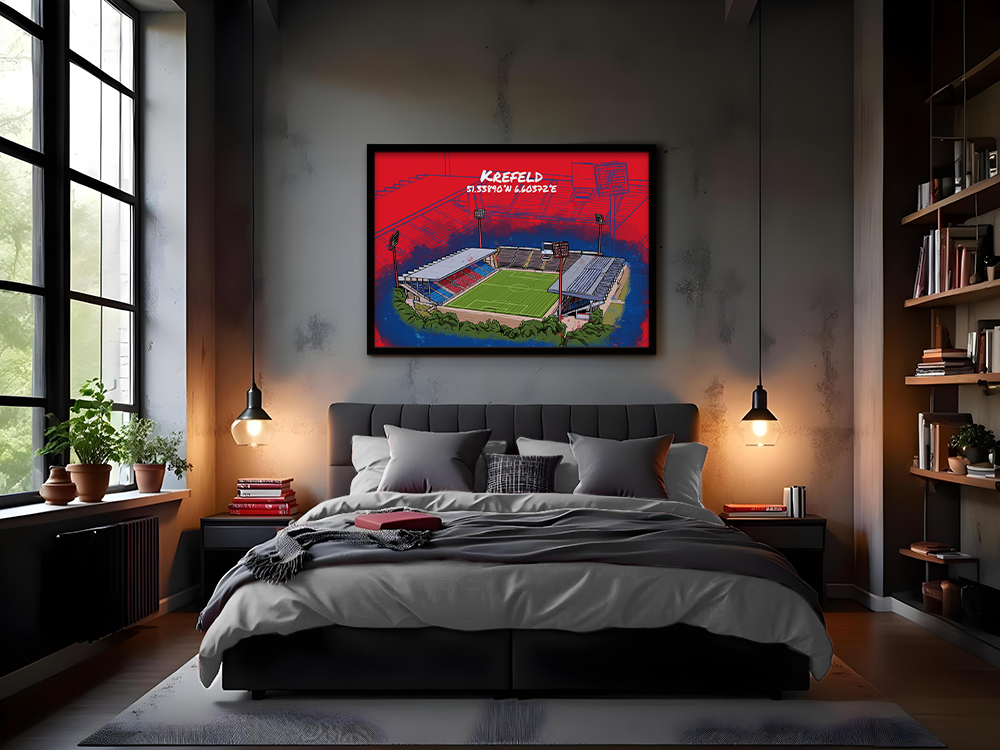 Stadion Poster Krefeld Art Print