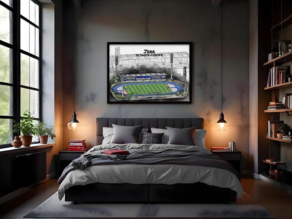 Stadion Poster Jena Art Print - Altes Stadion