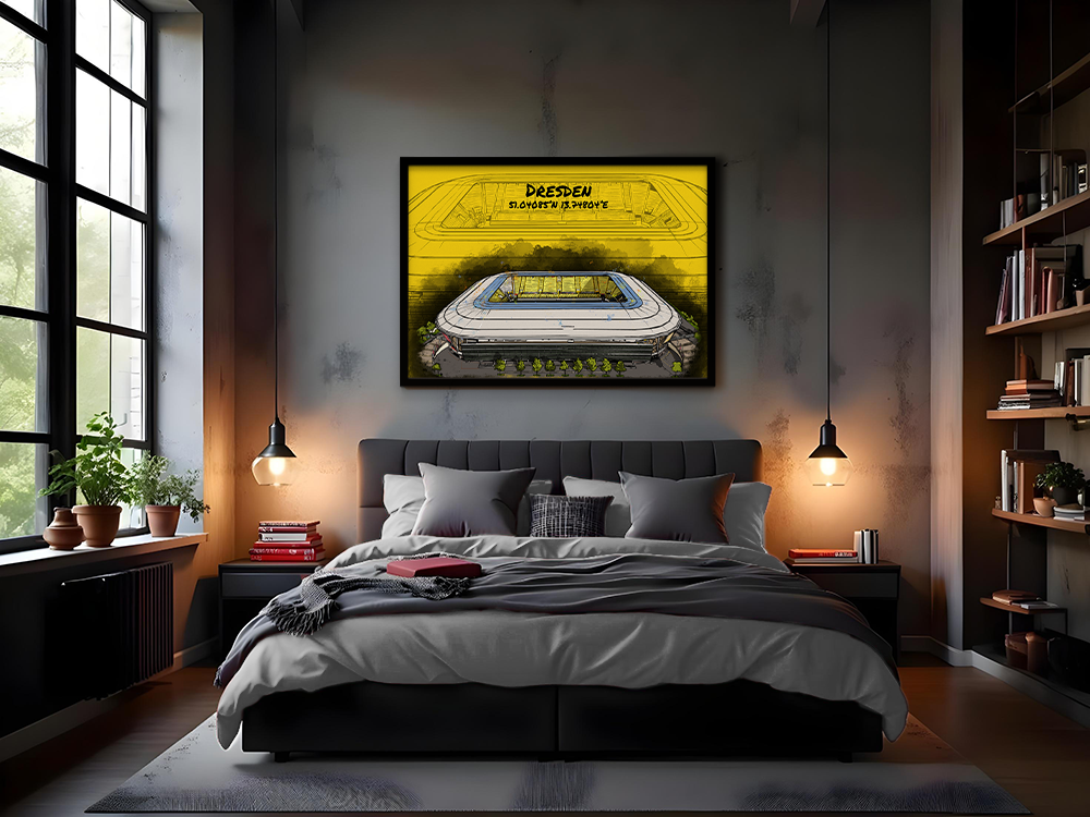 Stadion Poster Dresden Art Print