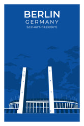 Stadion Illustration Poster Berlin