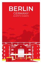 Stadion Illustration Poster Berlin
