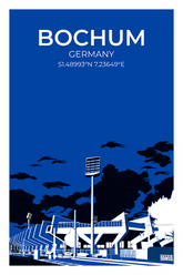 Stadion Illustration Poster Bochum