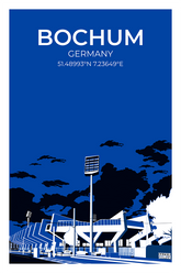 (B-Ware) Stadion Illustration Bochum 40x60 cm ohne Rahmen
