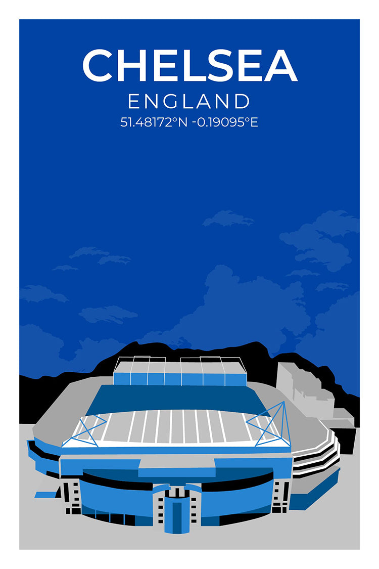 Stadion Illustration Poster Chelsea