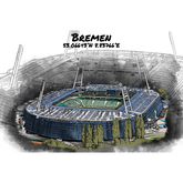 Stadion Poster Bremen Art Print
