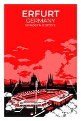 Stadion Illustration Poster Erfurt
