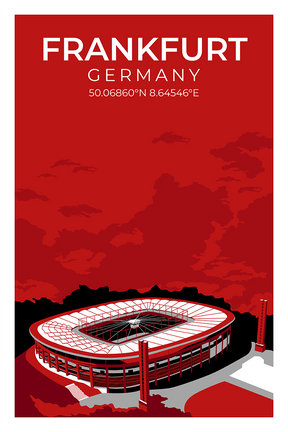 Stadion Illustration Poster Frankfurt