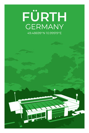Stadion Illustration Poster Fürth