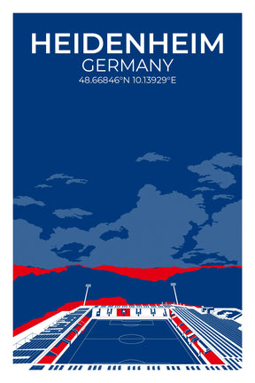 Stadion Illustration Poster Heidenheim