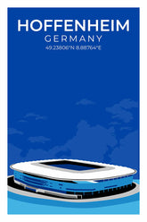 Stadion Illustration Poster Hoffenheim