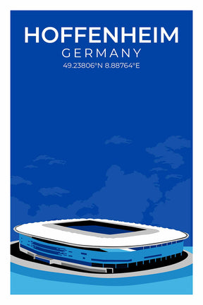 Stadion Illustration Poster Hoffenheim