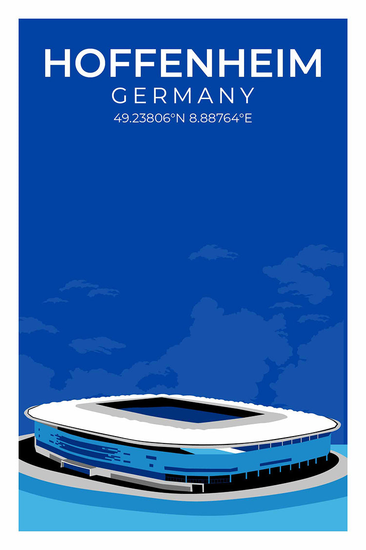 Stadion Illustration Poster Hoffenheim
