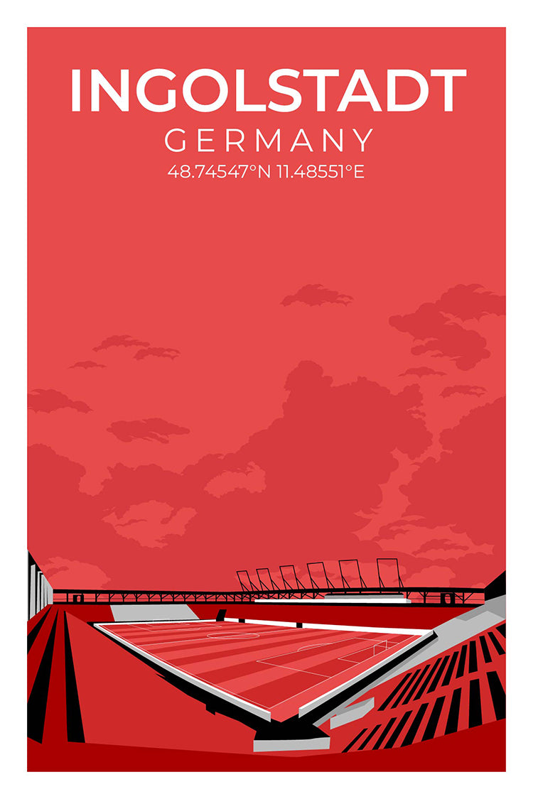 Stadion Illustration Poster Ingolstadt