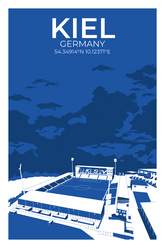 Stadion Illustration Poster Kiel