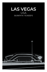 Stadion Illustration Poster Las Vegas