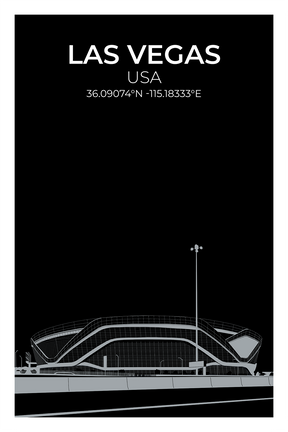 Stadion Illustration Poster Las Vegas