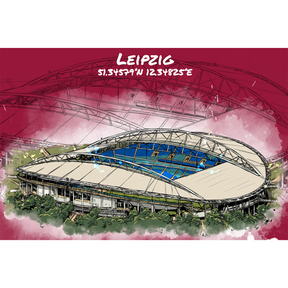 Stadion Poster Leipzig Art Print