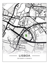 Stadion Map Poster Lissbabon