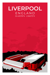 Stadion Illustration Poster Liverpool