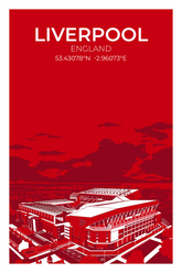 Stadion Illustration Poster Liverpool