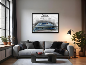 Stadion Poster Freiburg Art Print