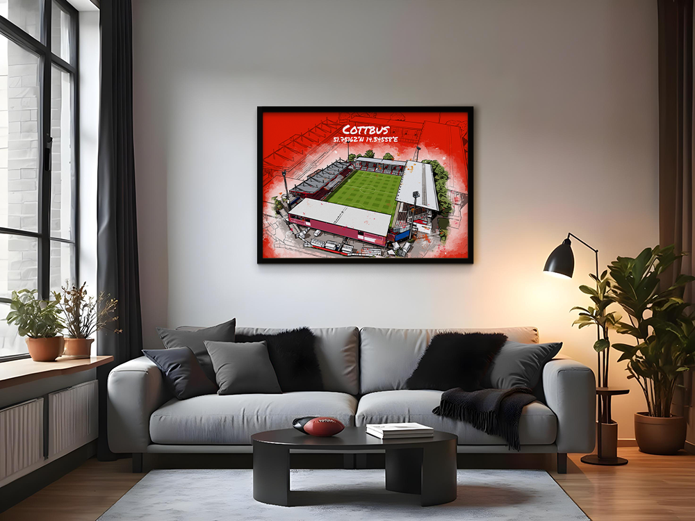 Stadion Poster Cottbus Art Print