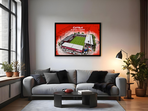 Stadion Poster Cottbus Art Print