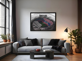 Stadion Poster Barcelona Art Print - Vor Umbau