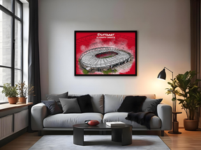 Stadion Poster Stuttgart Art Print
