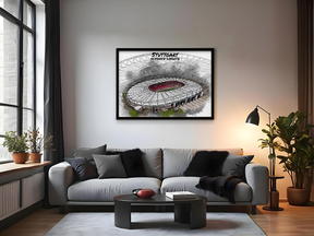 Stadion Poster Stuttgart Art Print