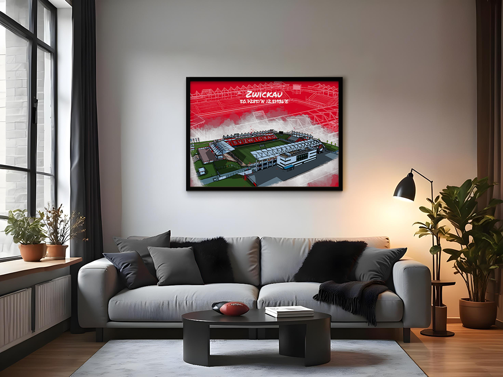 Stadion Poster Zwickau Art Print