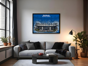 Stadion Poster Hamburg Art Print