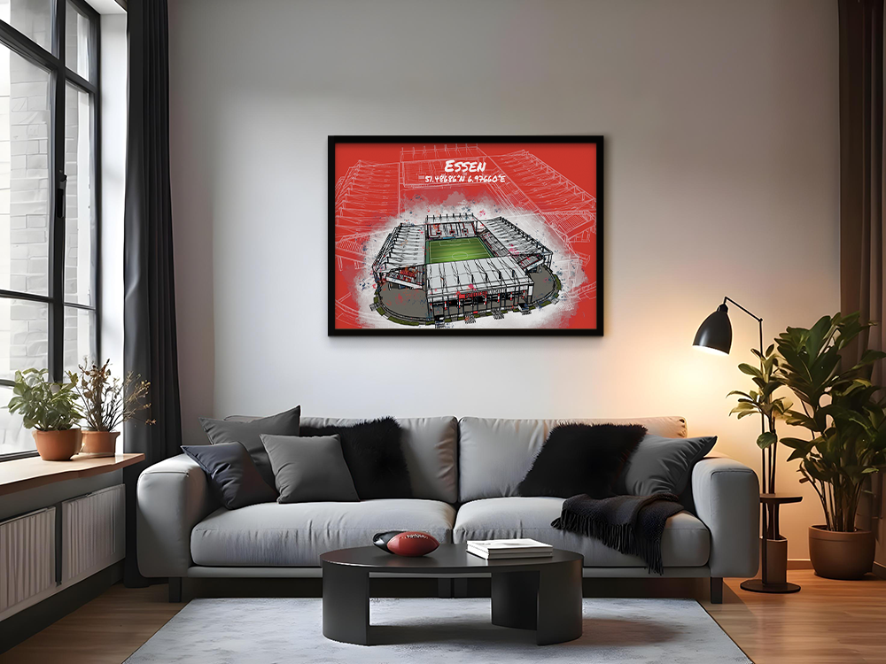 Stadion Poster Essen Art Print