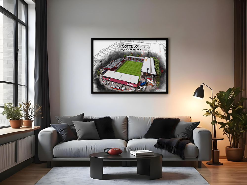 Stadion Poster Cottbus Art Print