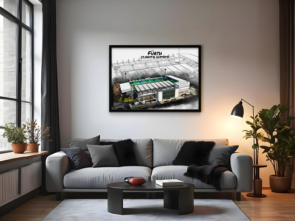 Stadion Poster Fürth Art Print