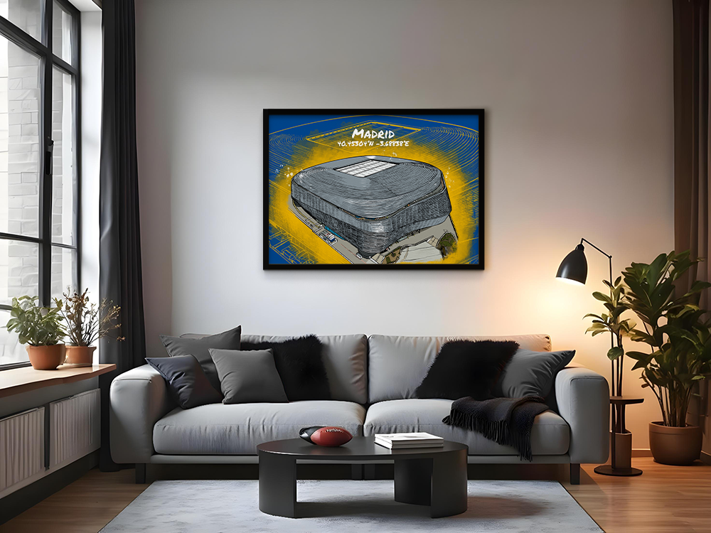Stadion Poster Madrid Art Print - Nach Umbau